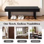 Sullivan Farmhouse 59 Wood Bench, Panchina portatile in legno in stile moderno e versatile
