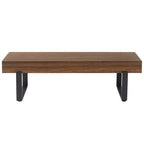 Sullivan Farmhouse 59 Wood Bench, Panchina portatile in legno in stile moderno e versatile