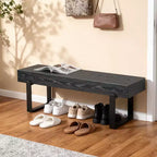 GDF Studio Sullivan Farmhouse 59 Wood Bench, Versatile Modern Shoe Bench