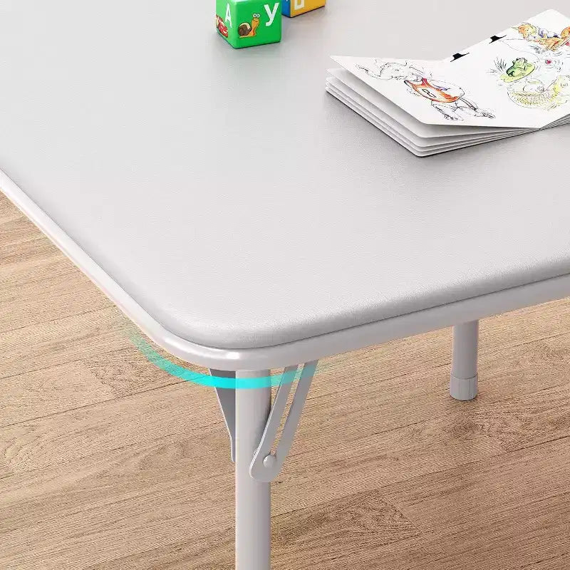 Tavolo e sedie pieghevoli per bambini - Sedute con morbidi cuscini in PU, Nessun montaggio richiesto, Compatto e portatile, Uso interno ed esterno per lettura e gioco