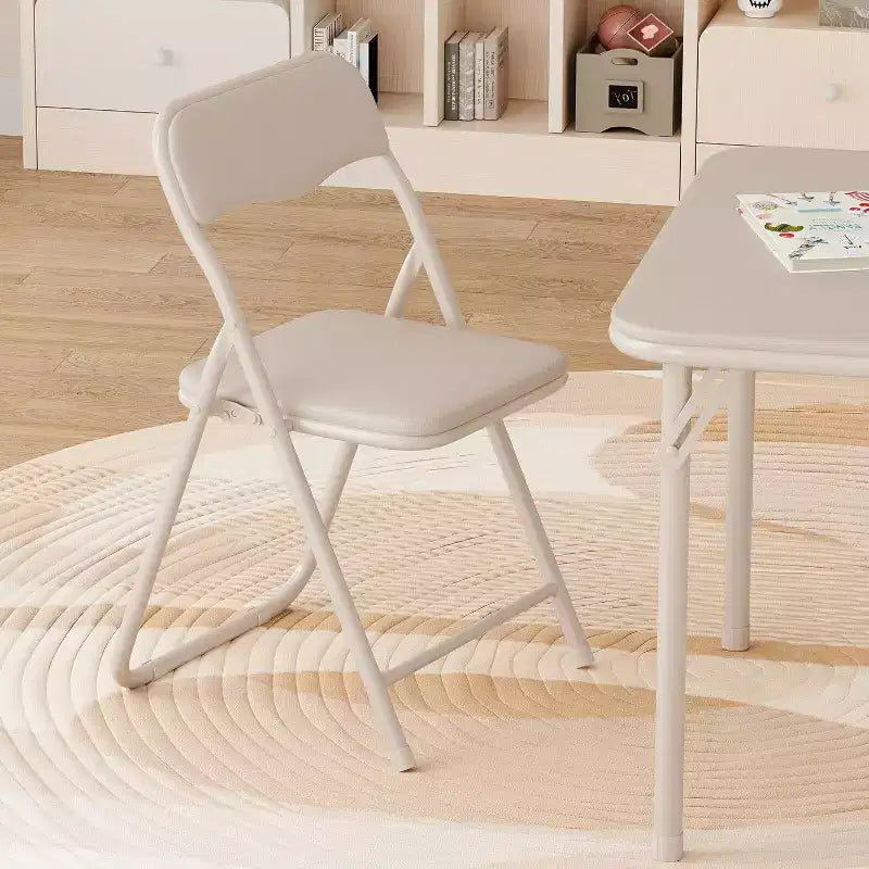 Tavolo e sedie pieghevoli per bambini - Sedute con morbidi cuscini in PU, Nessun montaggio richiesto, Compatto e portatile, Uso interno ed esterno per lettura e gioco