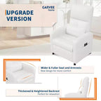 Poltrona reclinabile elettrica in similpelle con funzione calore e massaggio - Divano singolo ergonomico regolabile elettricamente, poltrona per home theater per soggiorno