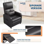 Poltrona reclinabile elettrica in similpelle con funzione calore e massaggio - Divano singolo ergonomico regolabile elettricamente, poltrona per home theater per soggiorno