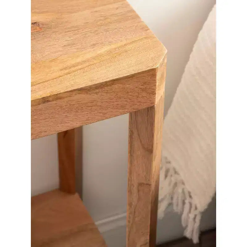 Consolle Talcott in legno, 36x14x33, Naturale