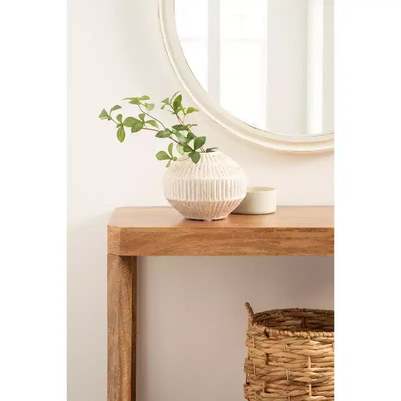 Consolle Talcott in legno, 36x14x33, Naturale