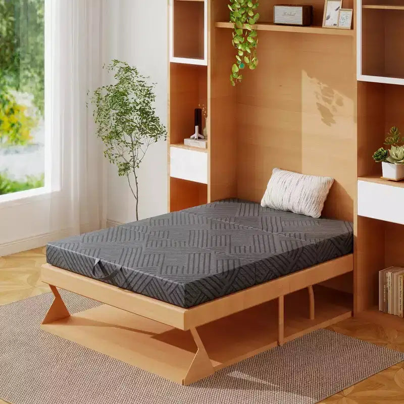 Materasso pieghevole in memory foam con certificazione CertiPUR-US, multiuso e lavabile in lavatrice