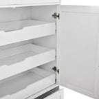 Dispensa da cucina a colonna con 2 cassetti, 2 vassoi estraibili, spazio per teglie da forno, stile rustico - Panipeachy