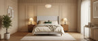 Letto contenitore imbottito moderno