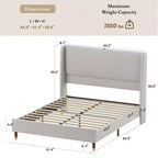Letto contenitore imbottito moderno