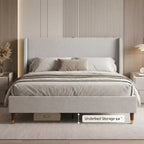 Letto contenitore imbottito moderno