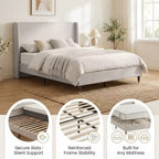 Letto contenitore imbottito moderno
