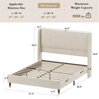 Letto contenitore imbottito moderno