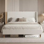 Letto contenitore imbottito moderno