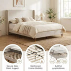 Letto contenitore imbottito moderno