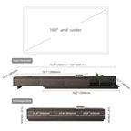 Mobile TV moderno allungabile da 200 cm in noce scuro, console multimediale con 3 cassetti